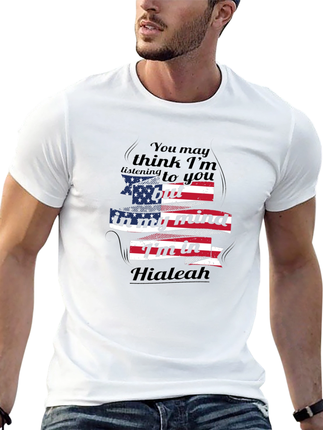Hialeah Mind T-Shirt - American Flag Design