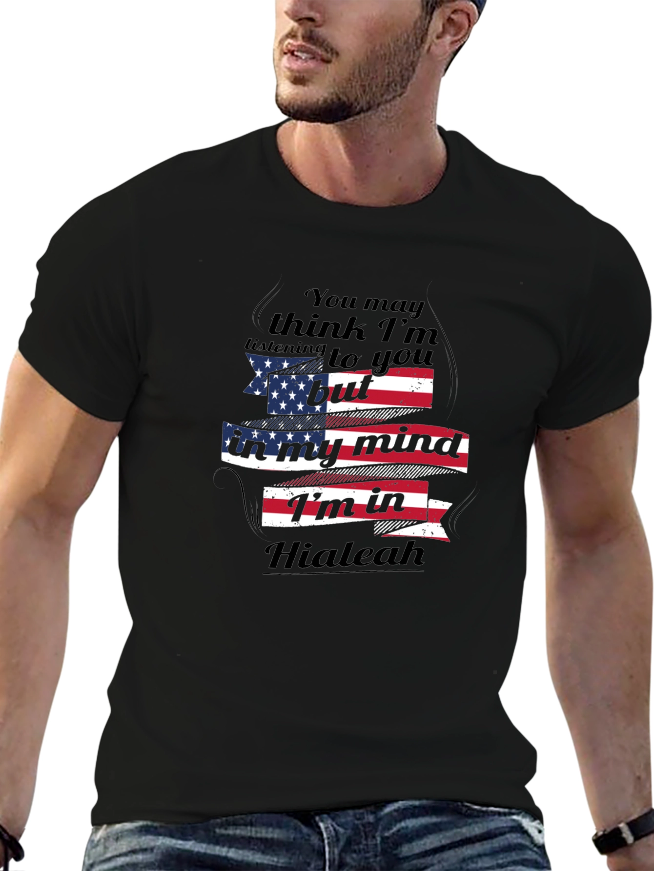 Hialeah Mind T-Shirt - American Flag Design