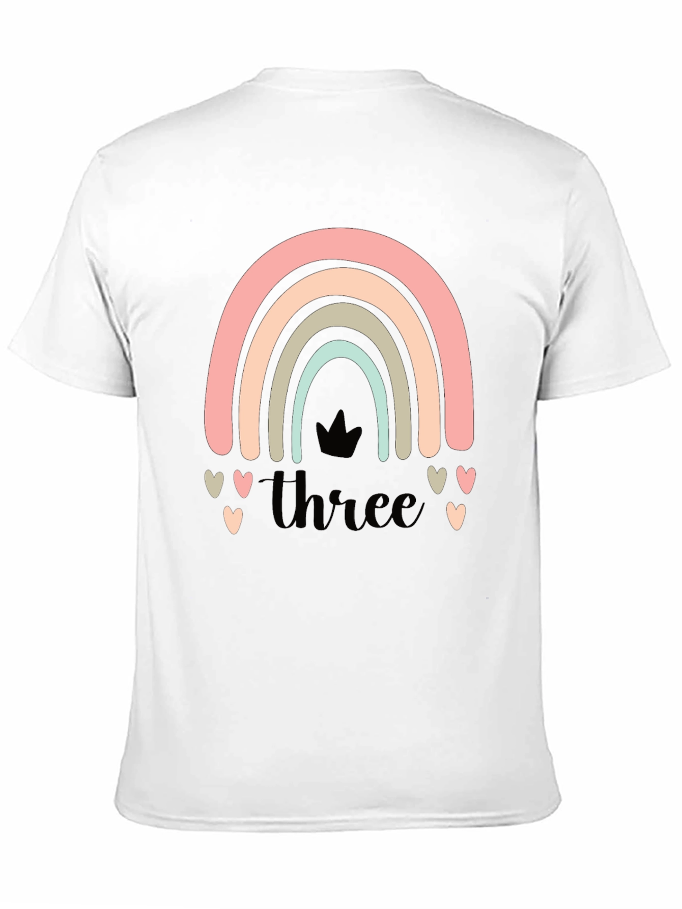 Pastel Rainbow 3rd Birthday Shirt