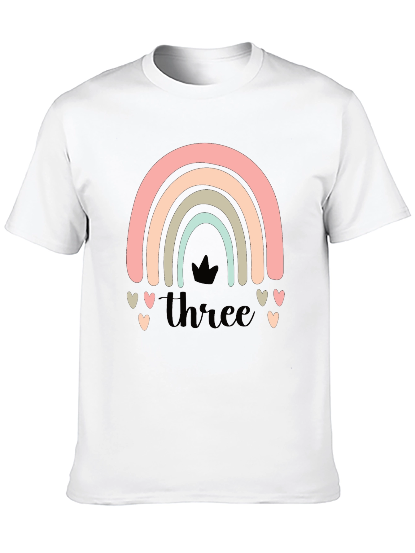 Pastel Rainbow 3rd Birthday Shirt