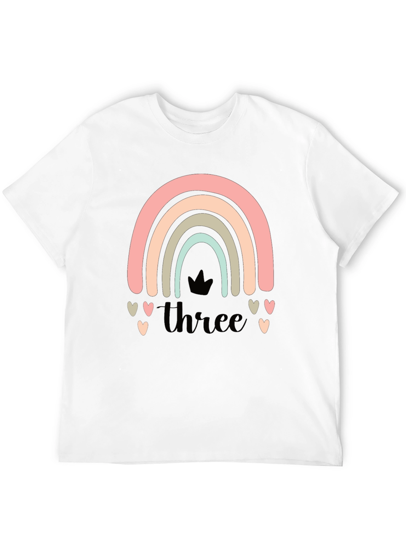 Pastel Rainbow 3rd Birthday Shirt