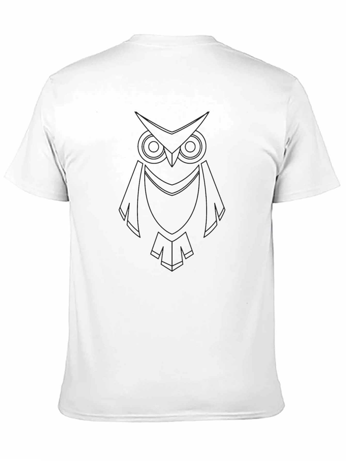Mens Black Owl Graphic Tee - Casual Comfort