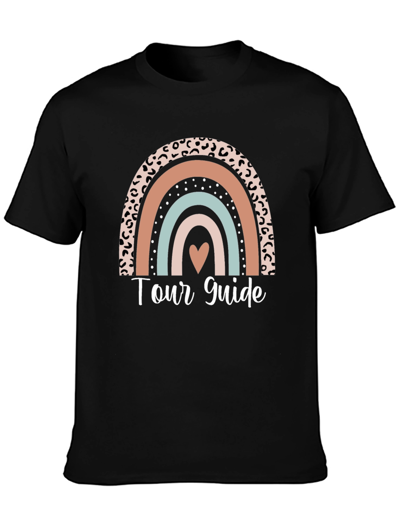 Tour Guide Leopard Rainbow Graphic Tee