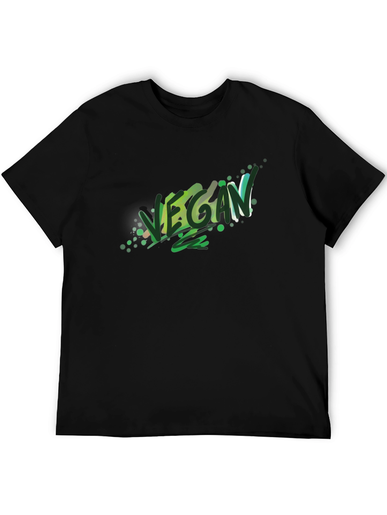Vegan Graphic Tee - Stylish Black T-Shirt