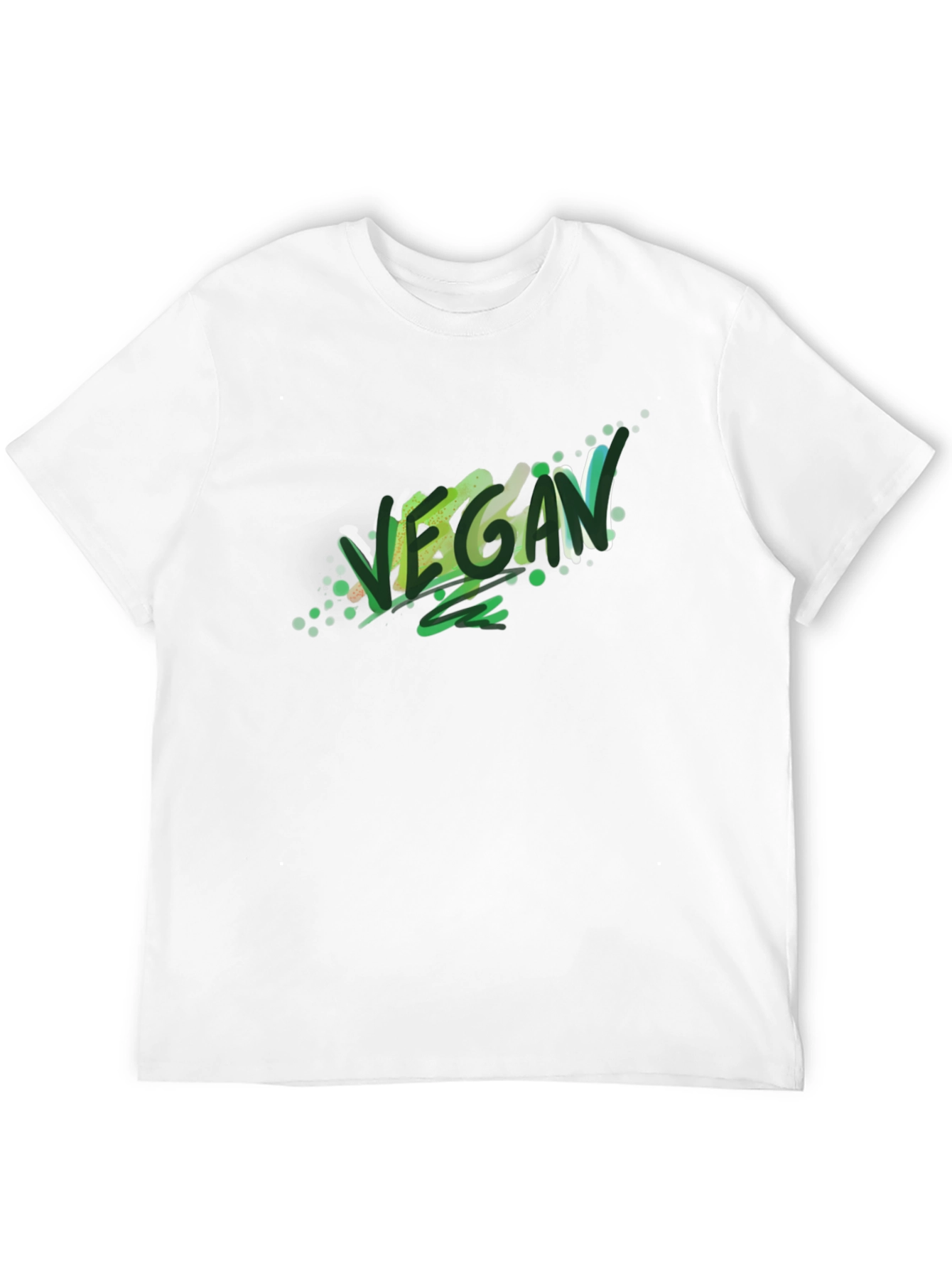 Vegan Graphic Tee - Stylish Black T-Shirt