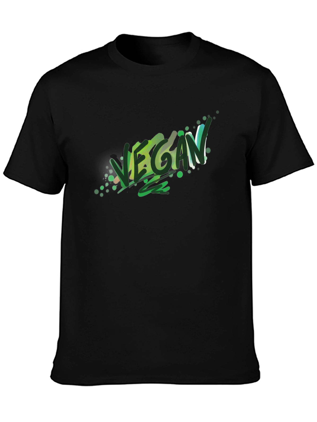 Vegan Graphic Tee - Stylish Black T-Shirt