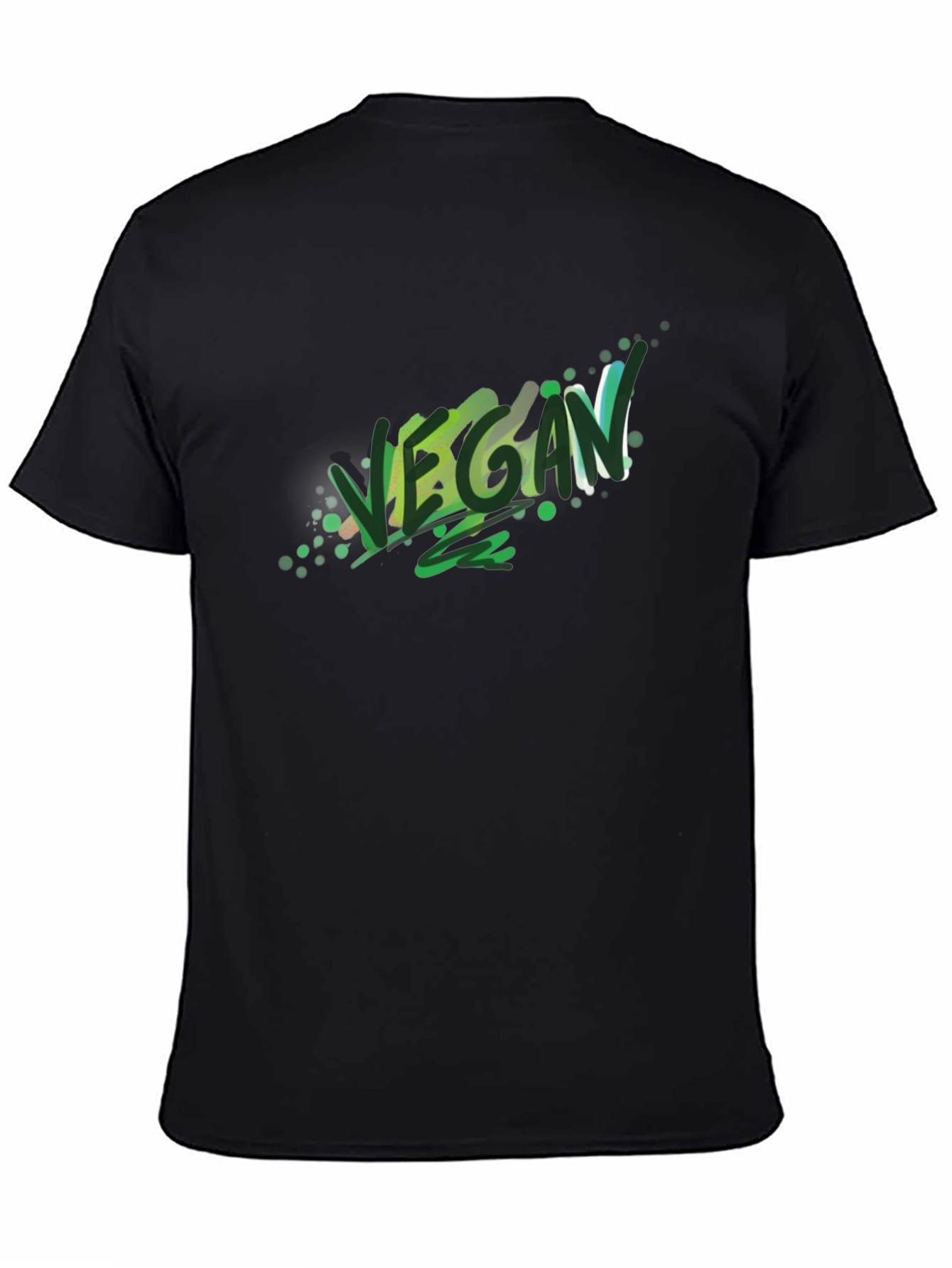 Vegan Graphic Tee - Stylish Black T-Shirt