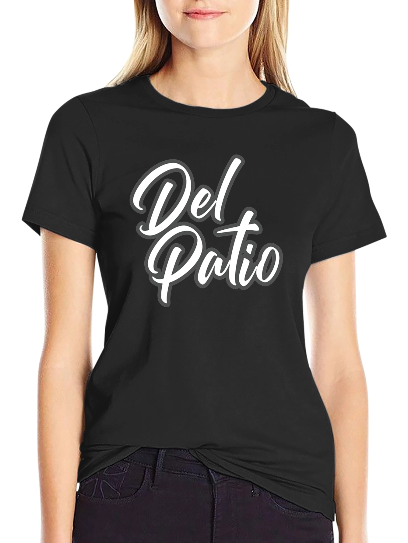 Del Patio Black T-Shirt
