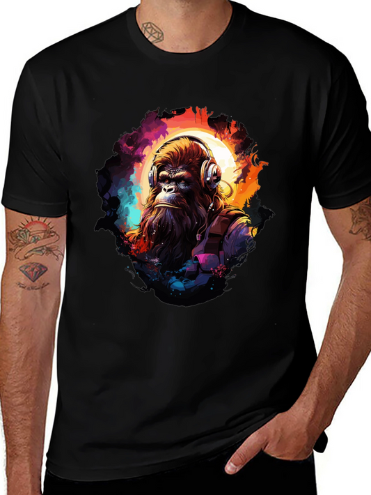 Gorilla DJ Graphic Tee - Cool Animal Print T-Shirt