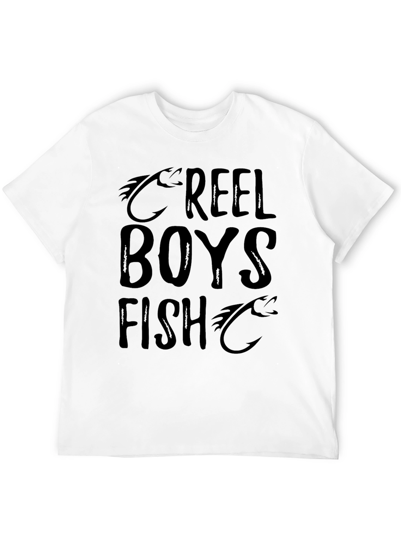 Reel Boys Fish Graphic Tee - Black Casual T-Shirt