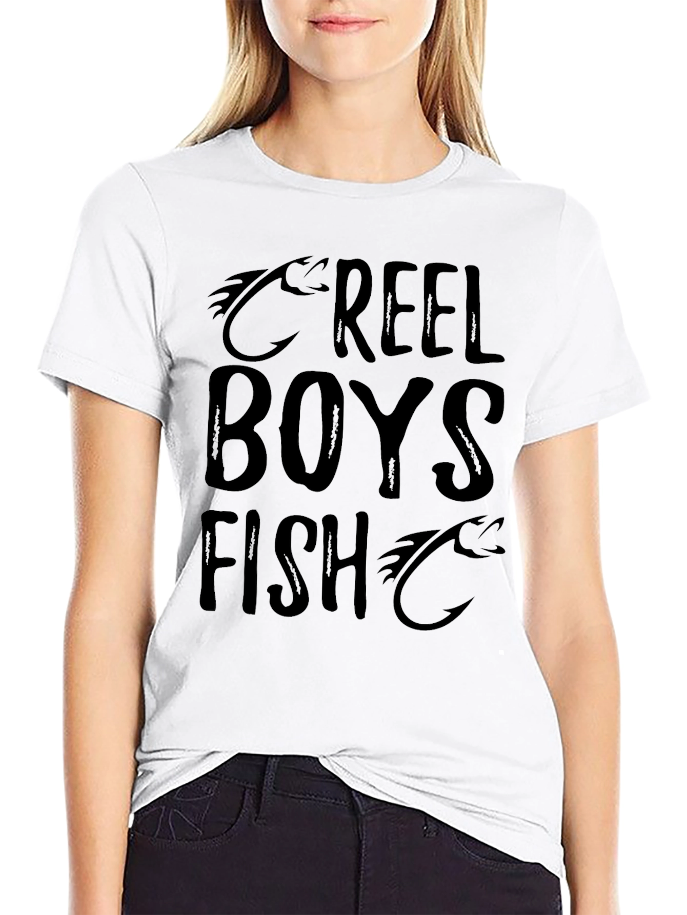 Reel Boys Fish Graphic Tee - Black Casual T-Shirt