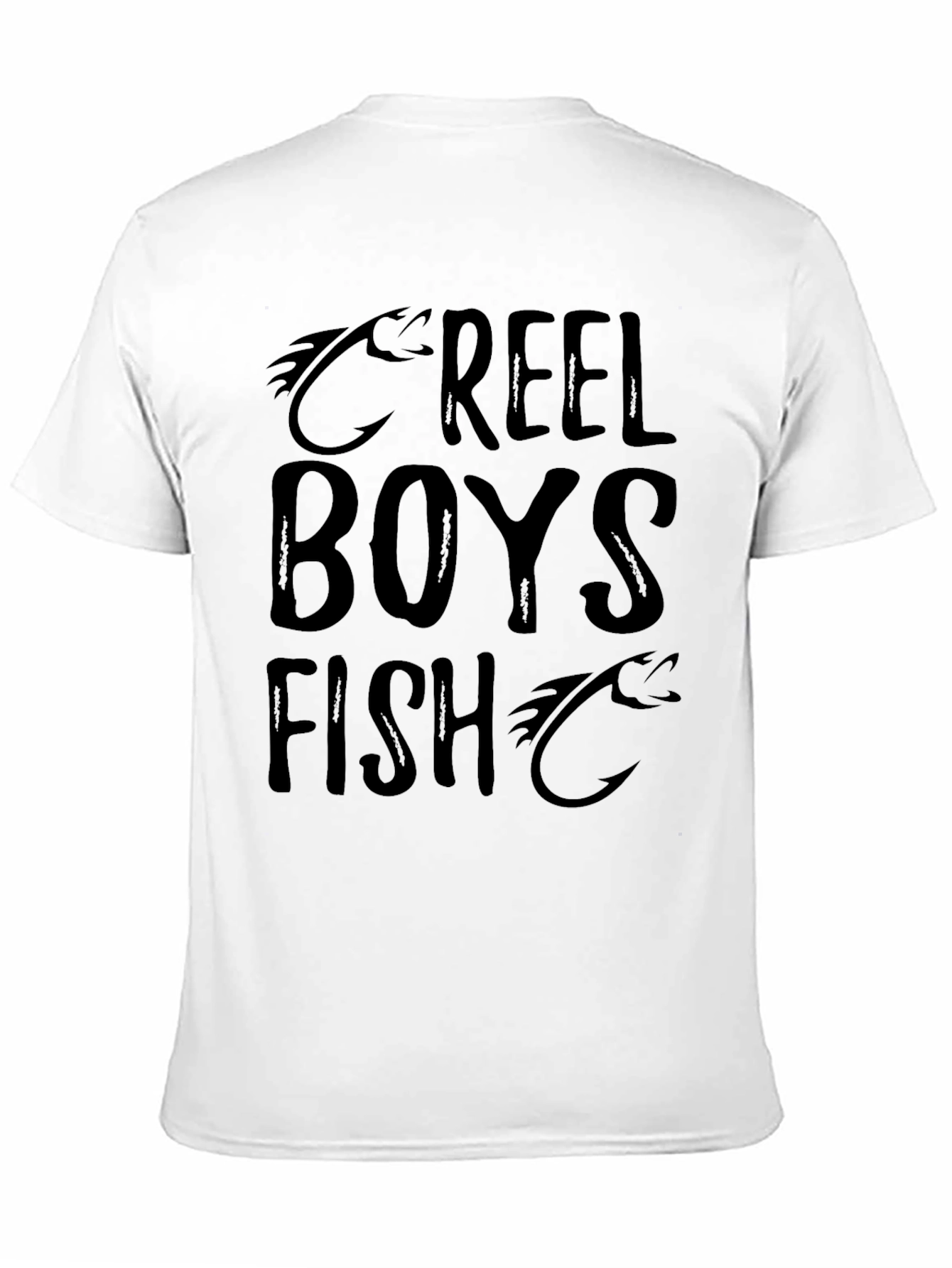 Reel Boys Fish Graphic Tee - Black Casual T-Shirt
