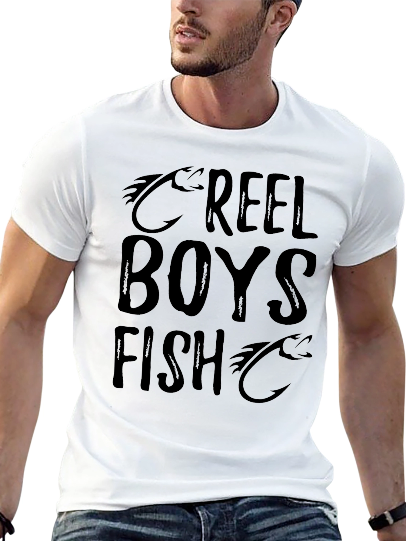 Reel Boys Fish Graphic Tee - Black Casual T-Shirt