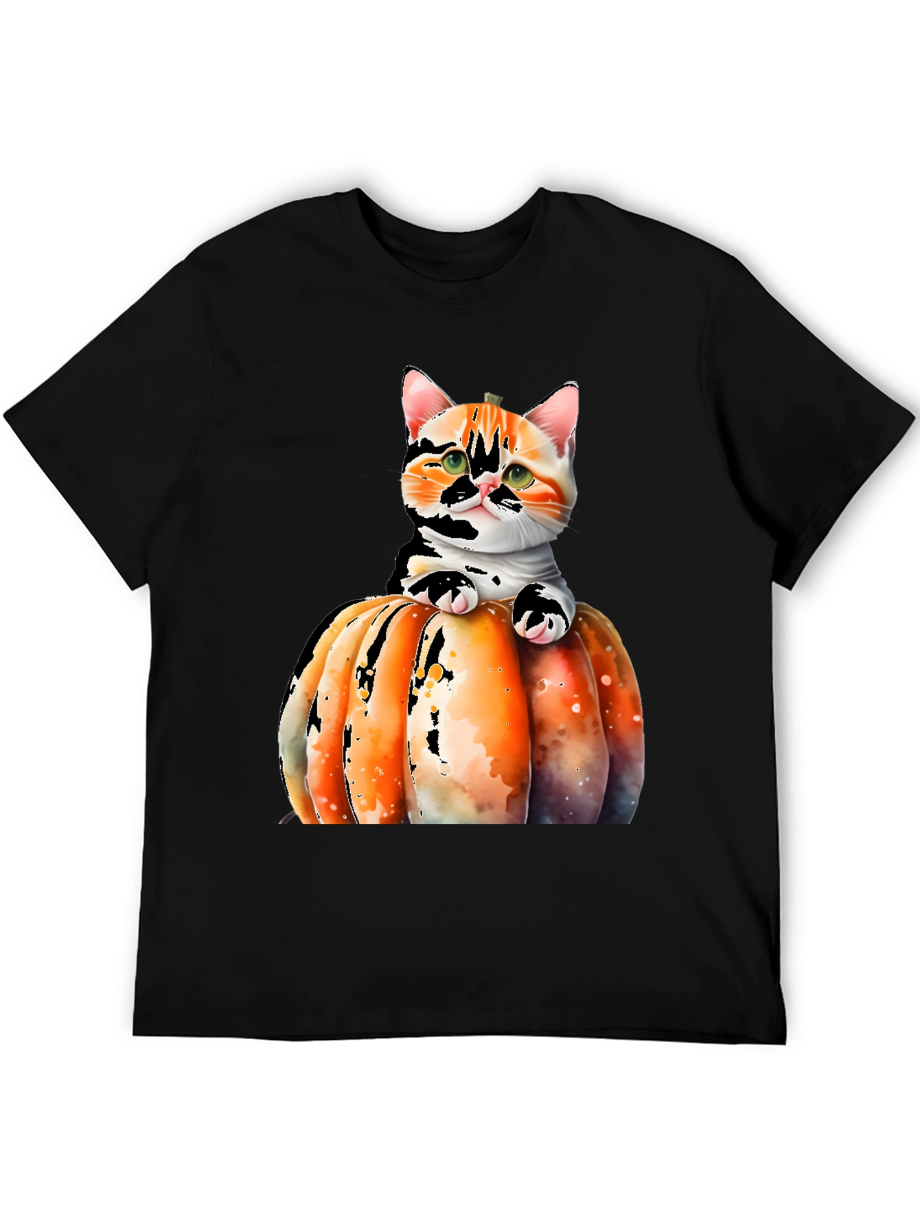 Cat Pumpkin T-Shirt - Cute Halloween Tee