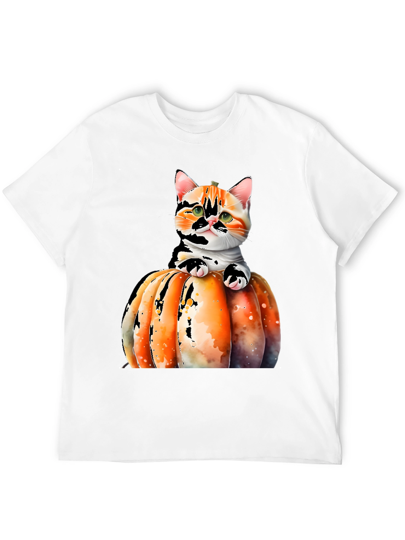 Cat Pumpkin T-Shirt - Cute Halloween Tee
