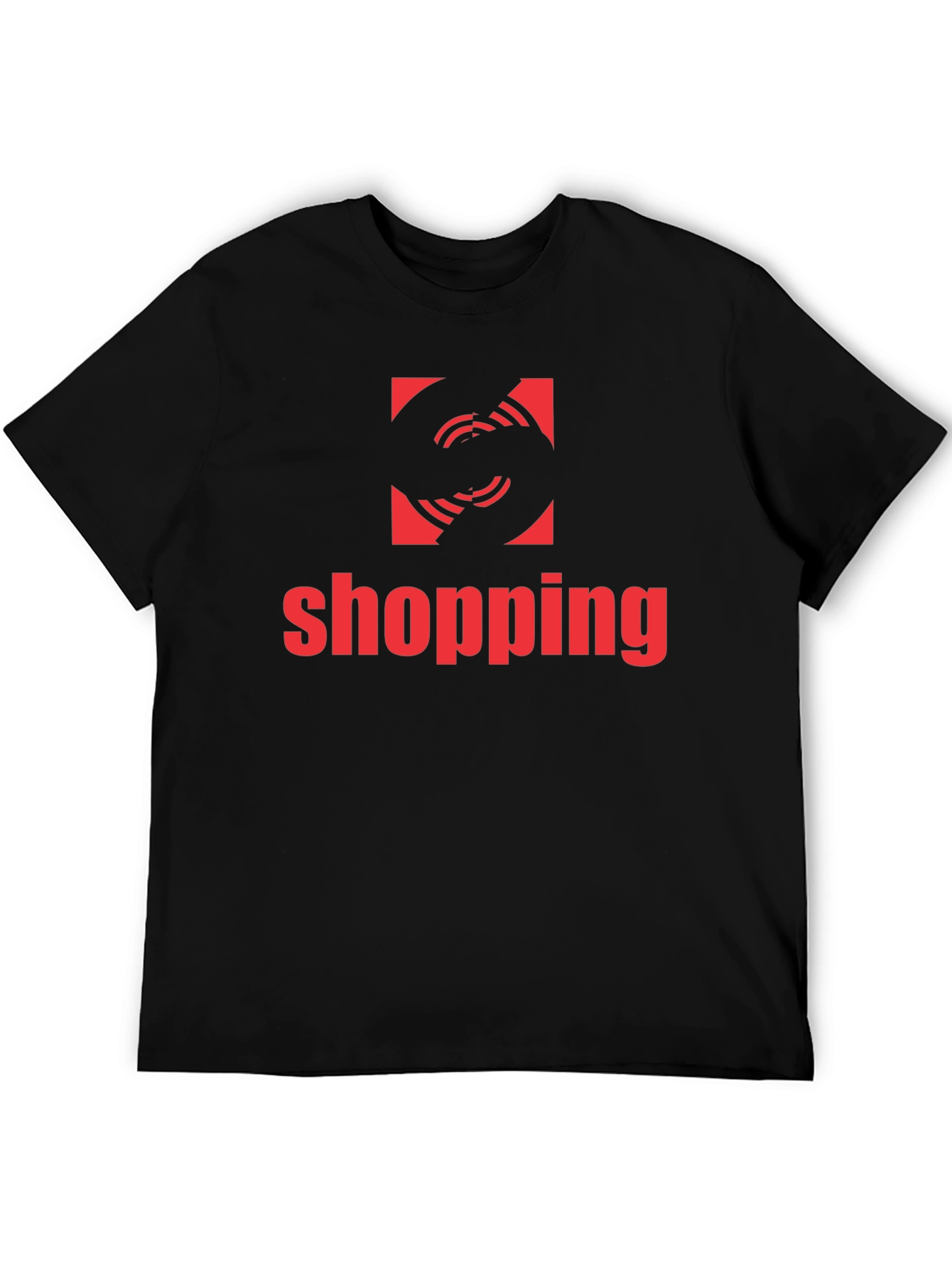 Shopping Graphic Tee - Cool Red Design