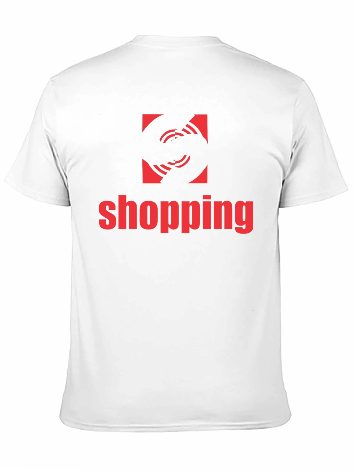 Shopping Graphic Tee - Cool Red Design
