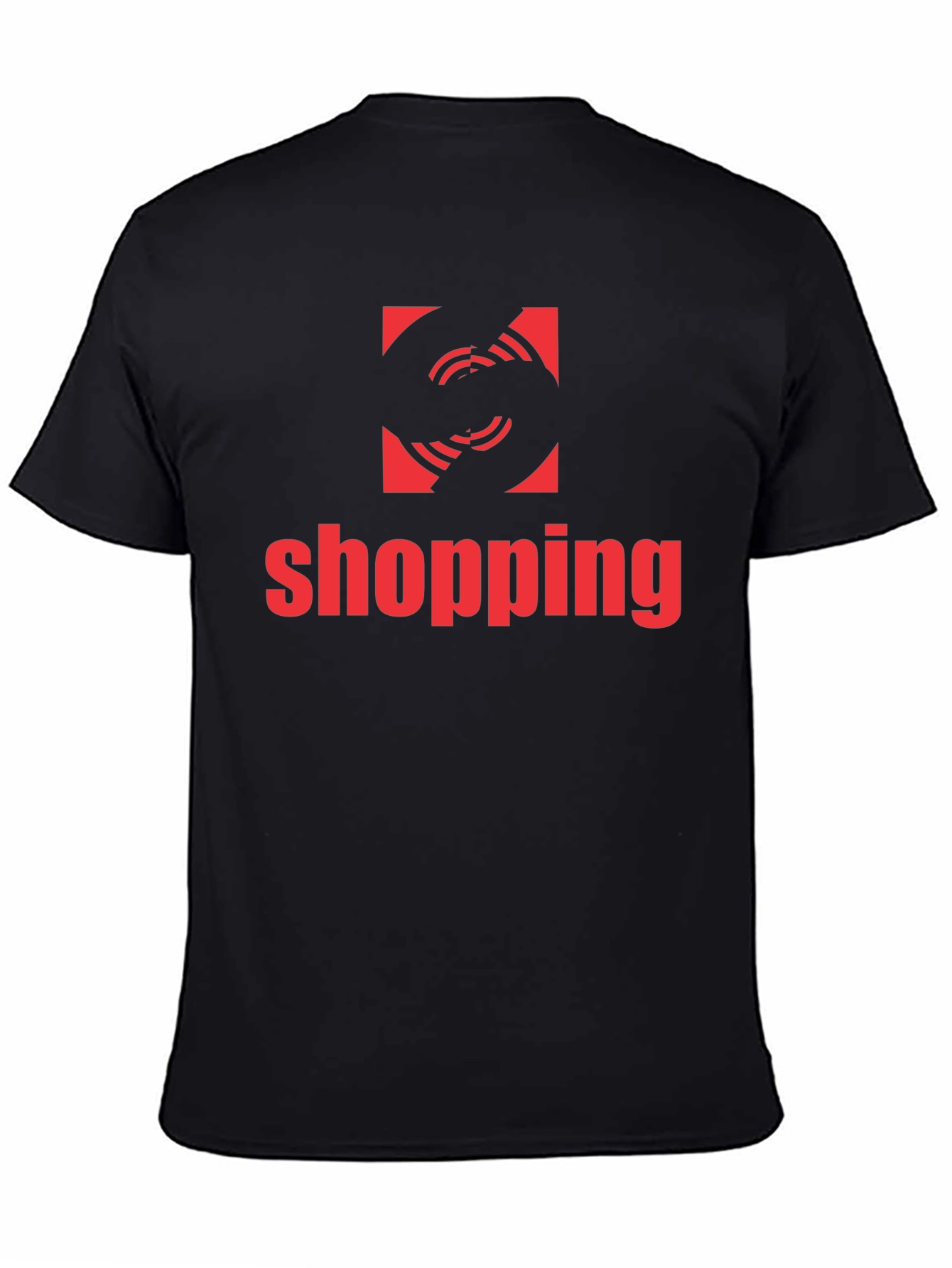 Shopping Graphic Tee - Cool Red Design