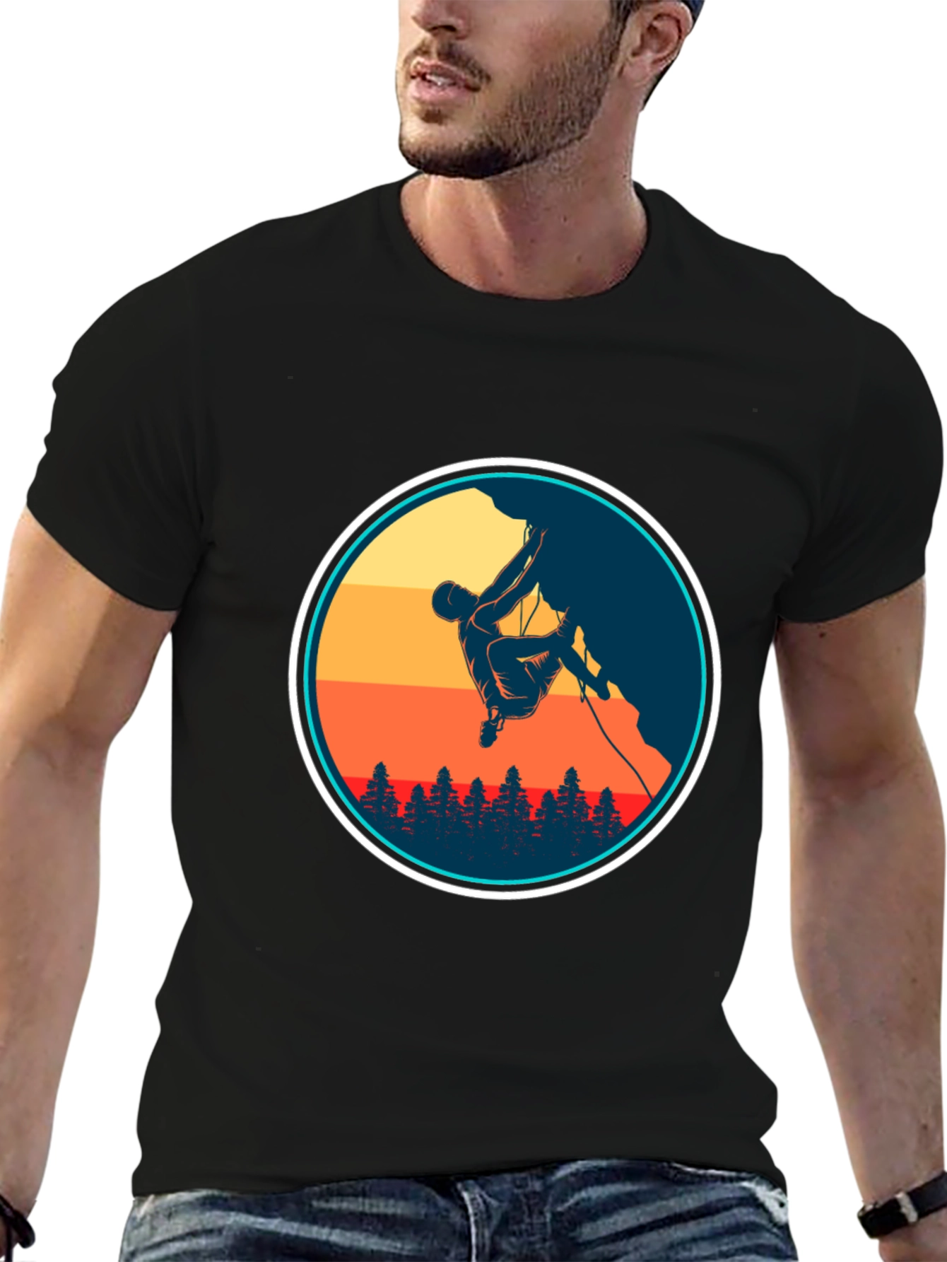 Climbing Silhouette Graphic Tee - Adventure Ready!