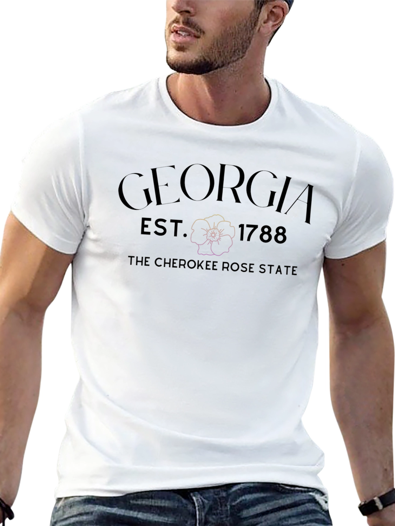 Georgia Cherokee Rose State T-Shirt
