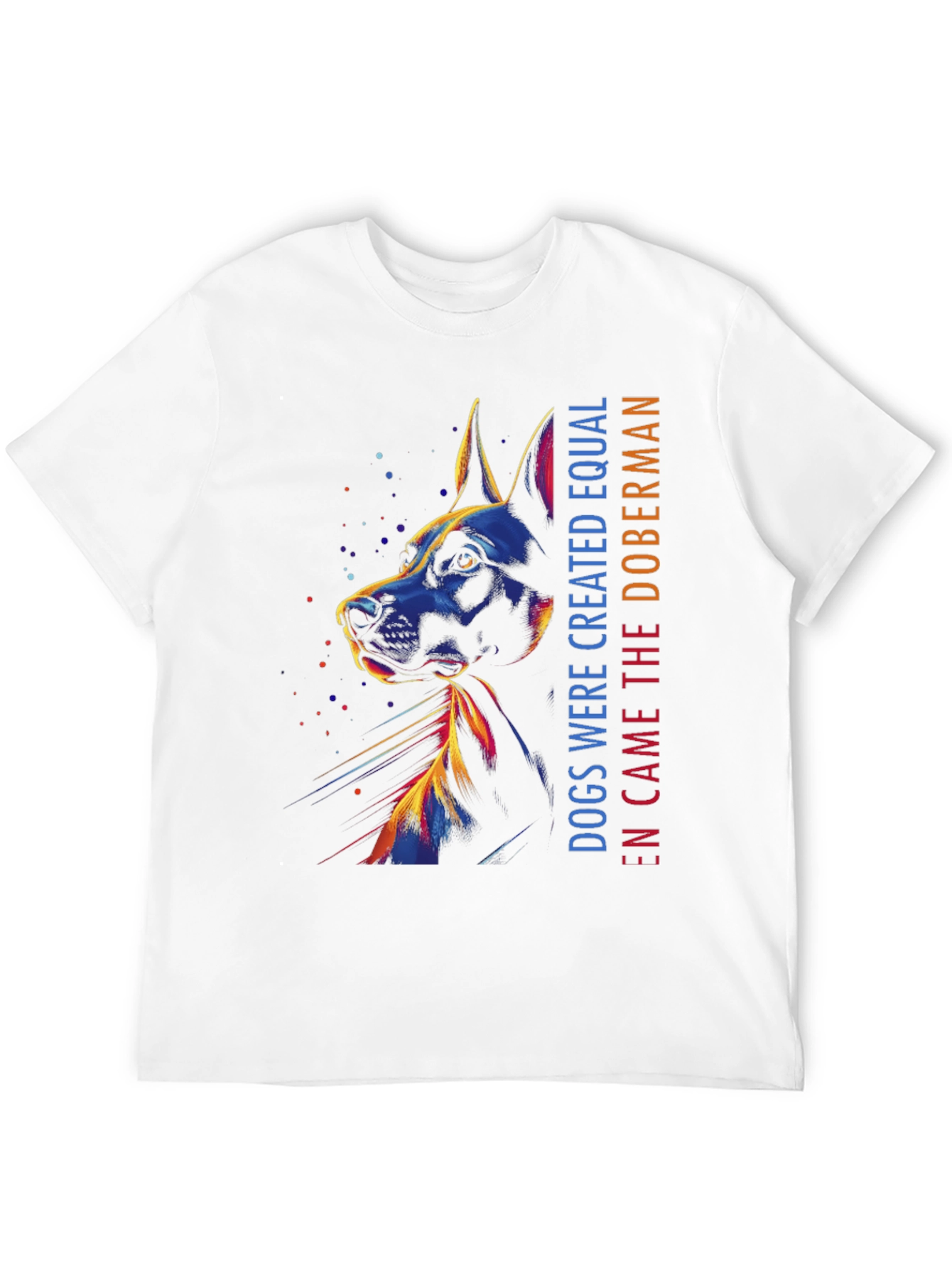 Doberman Dog Art Graphic Print T-Shirt