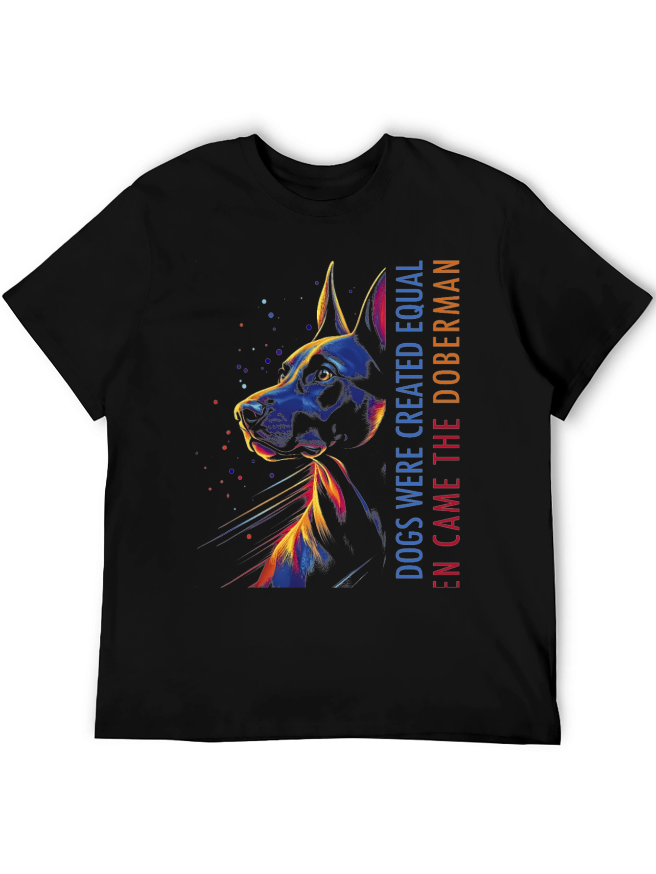 Doberman Dog Art Graphic Print T-Shirt