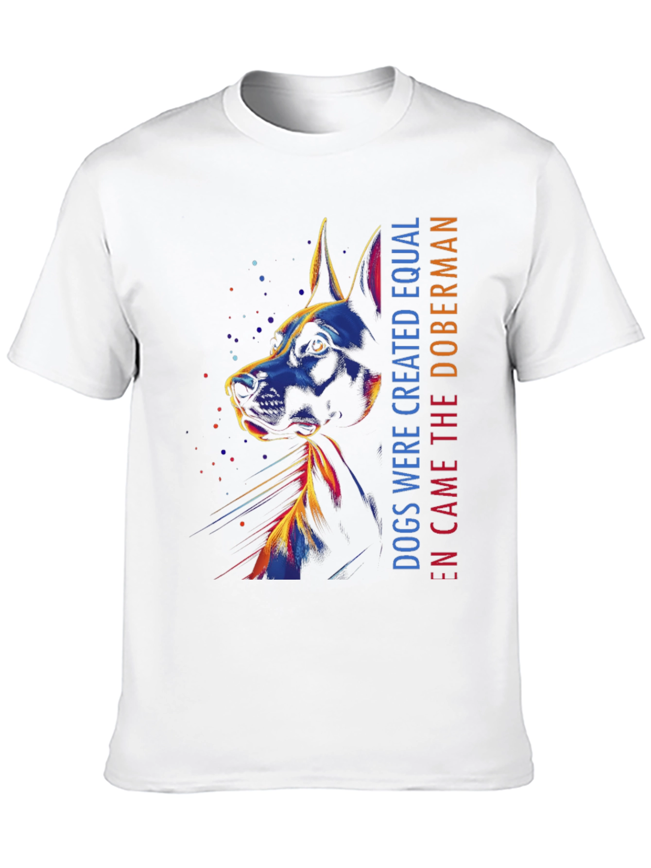 Doberman Dog Art Graphic Print T-Shirt