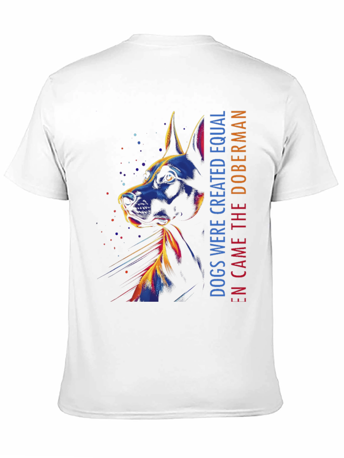 Doberman Dog Art Graphic Print T-Shirt