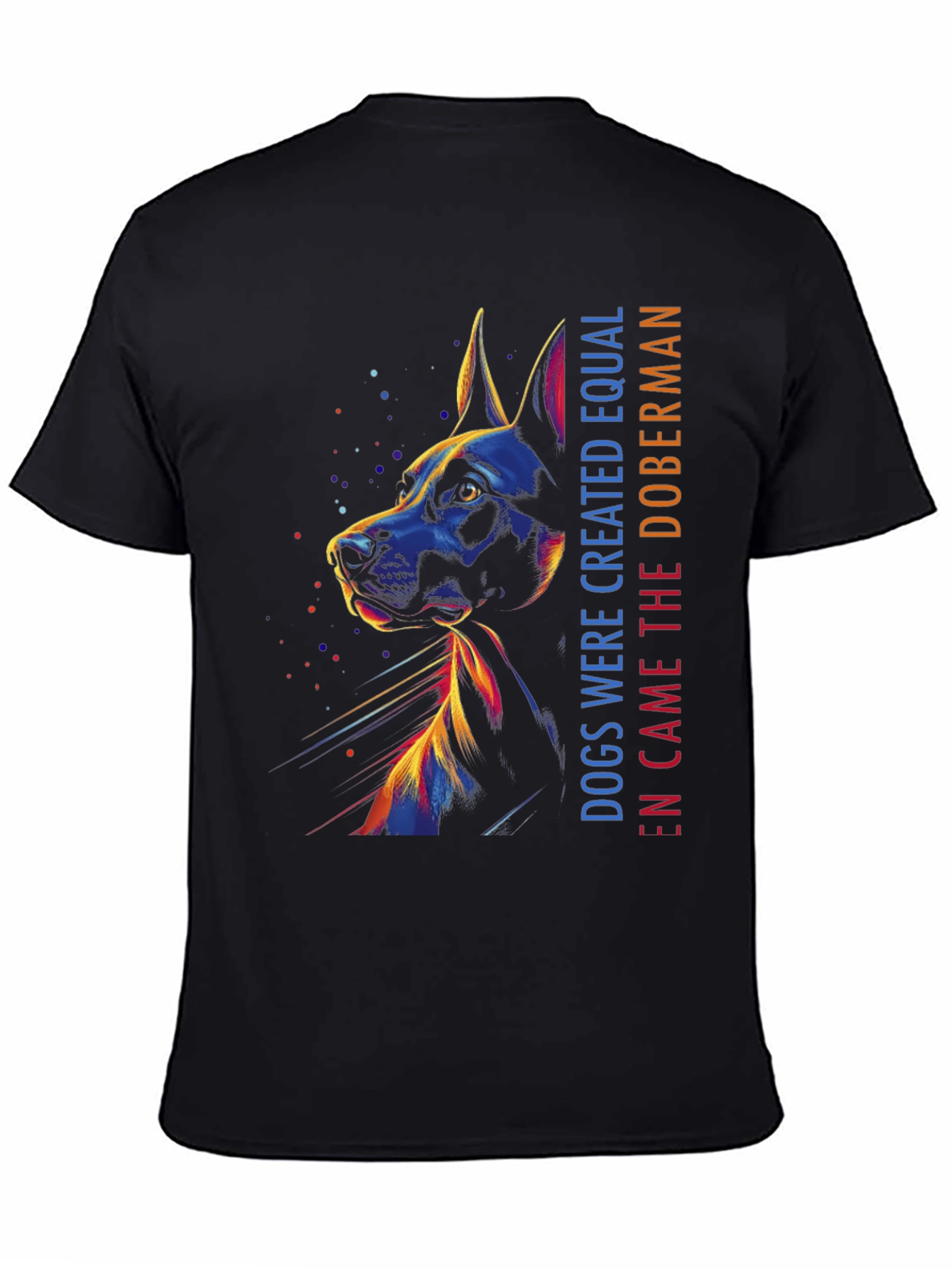 Doberman Dog Art Graphic Print T-Shirt