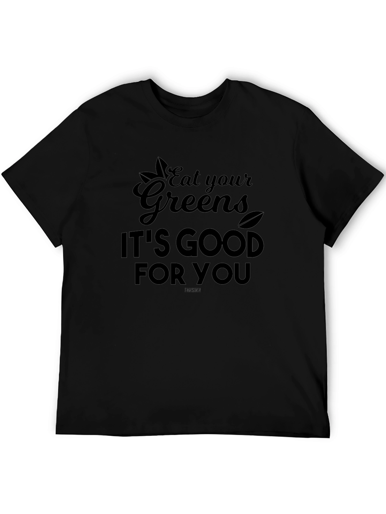 Eat Your Greens Graphic Tee - Unisex Black T-Shirt