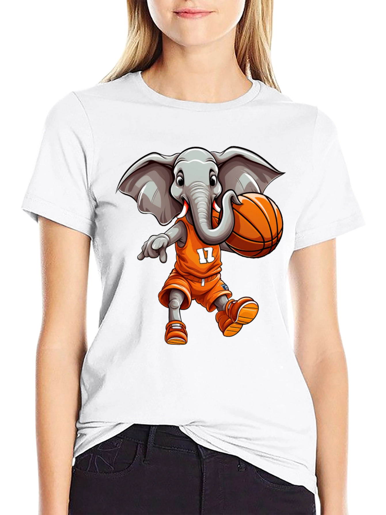 Elephant Basketball Player T-Shirt