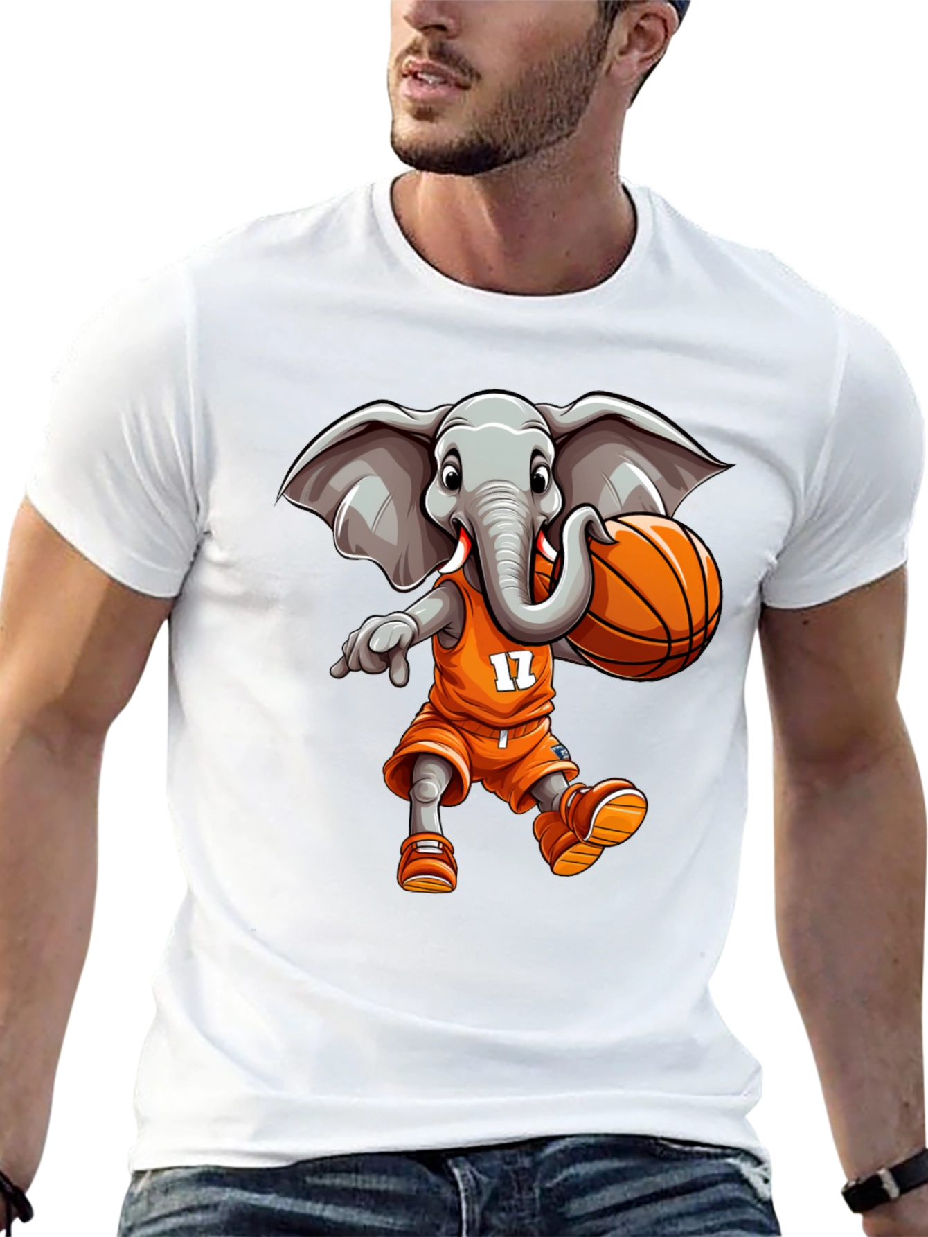 Elephant Basketball Player T-Shirt