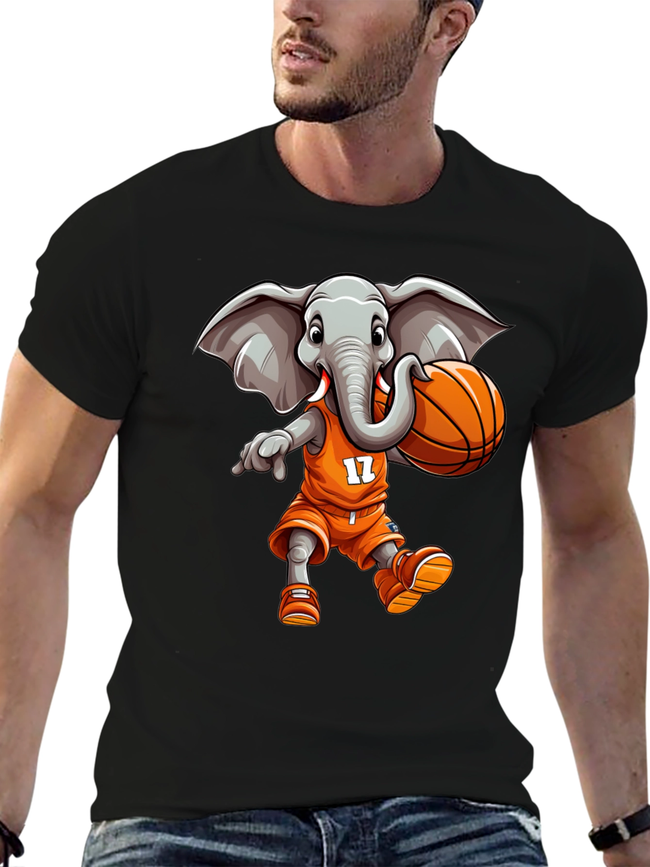 Elephant Basketball Player T-Shirt