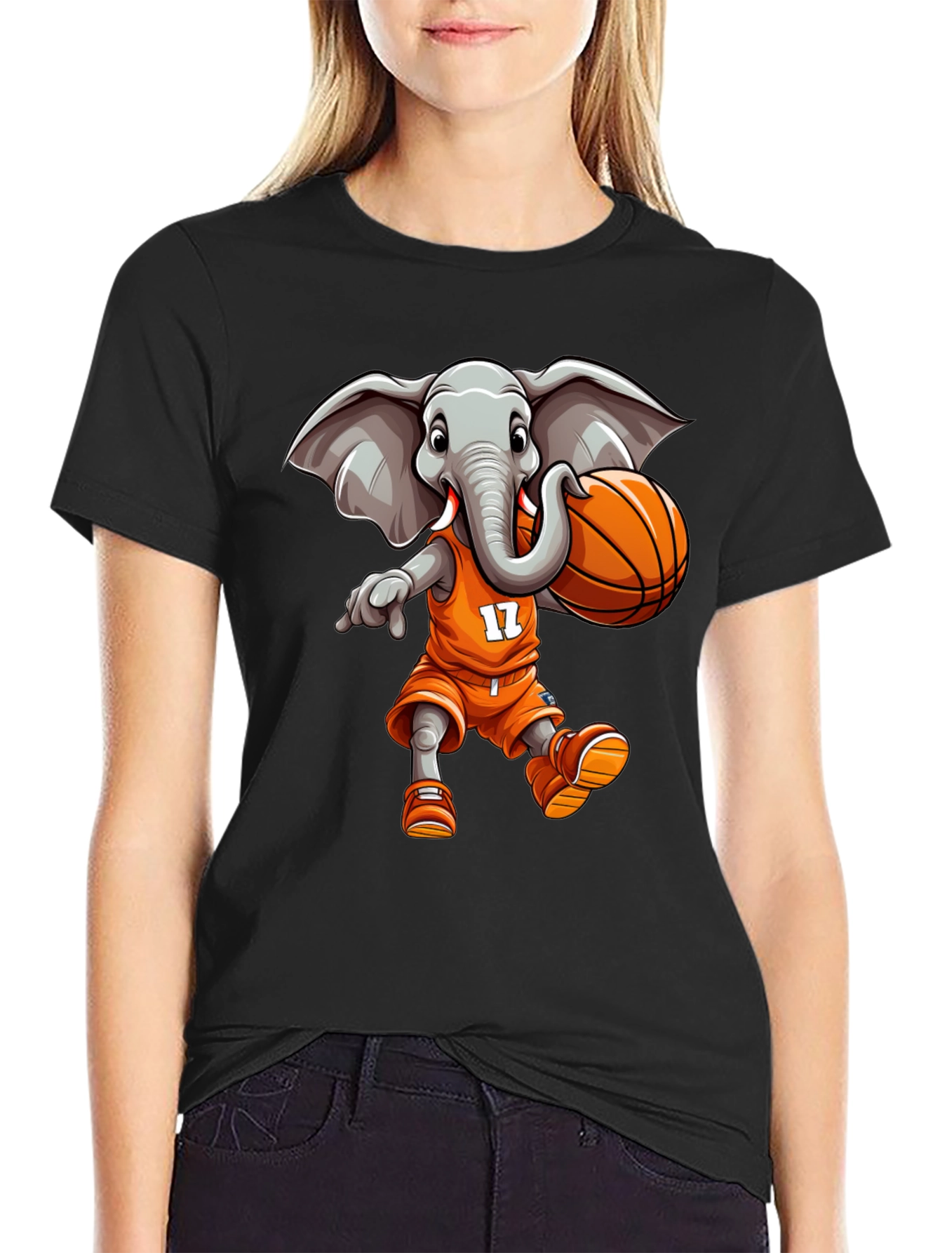 Elephant Basketball Player T-Shirt