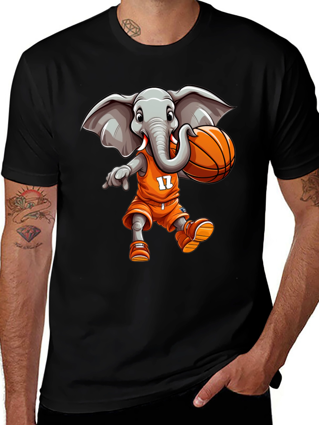 Elephant Basketball Player T-Shirt