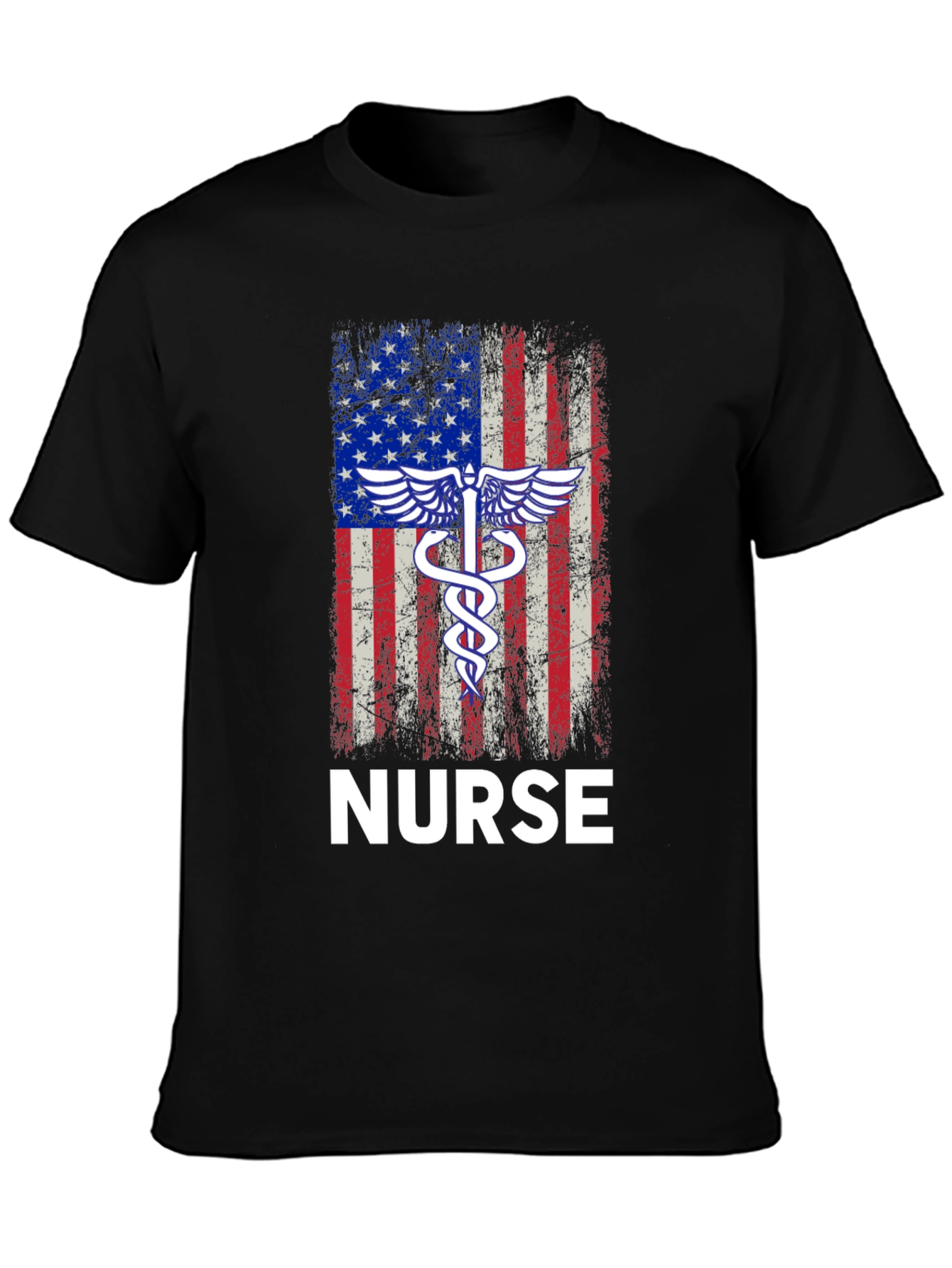 American Flag Nurse T-Shirt - Patriotic RN Apparel