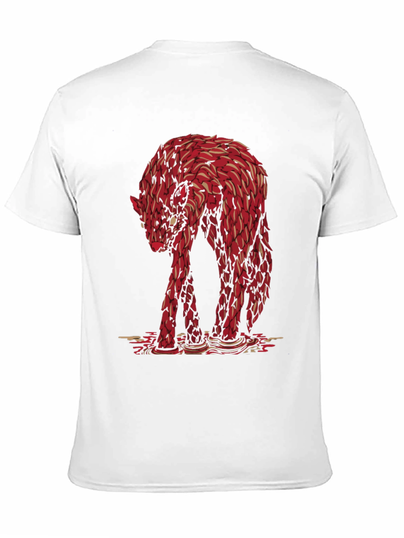 Red Wolf Graphic Tee - Unique Animal Design