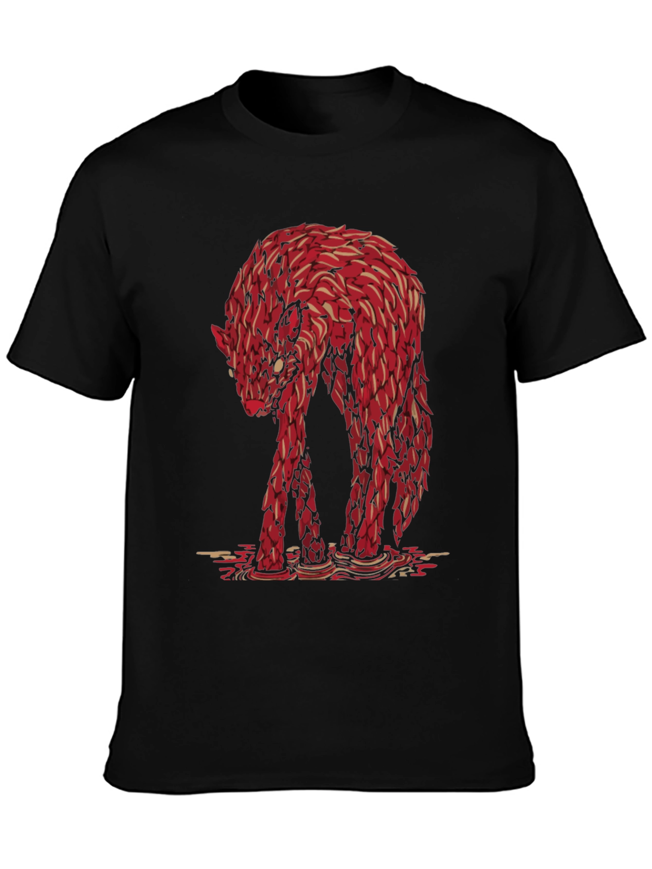 Red Wolf Graphic Tee - Unique Animal Design