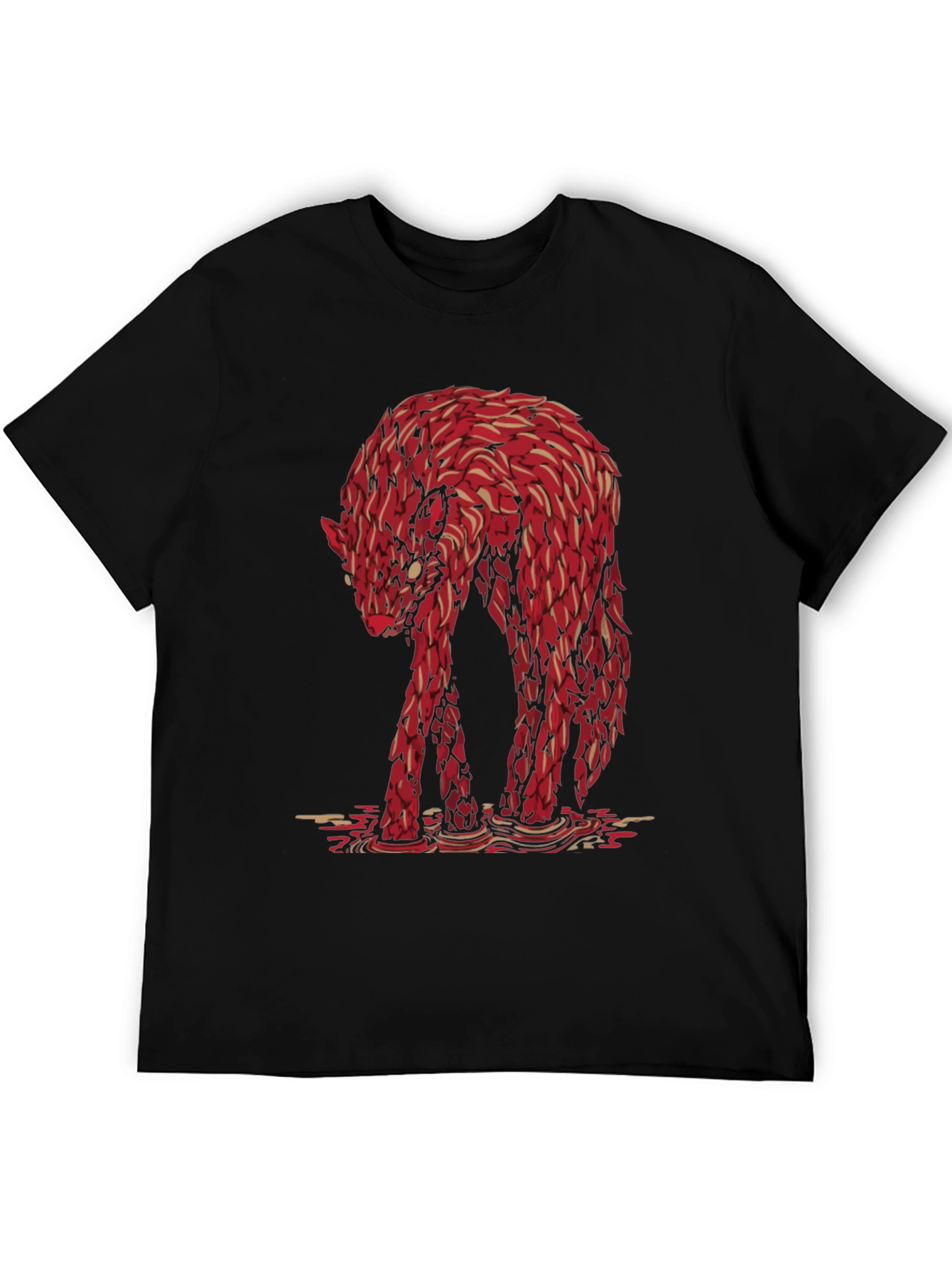 Red Wolf Graphic Tee - Unique Animal Design