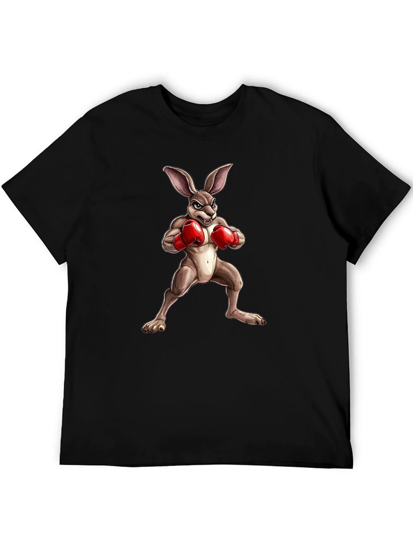 Boxing Bunny Graphic Tee - Black