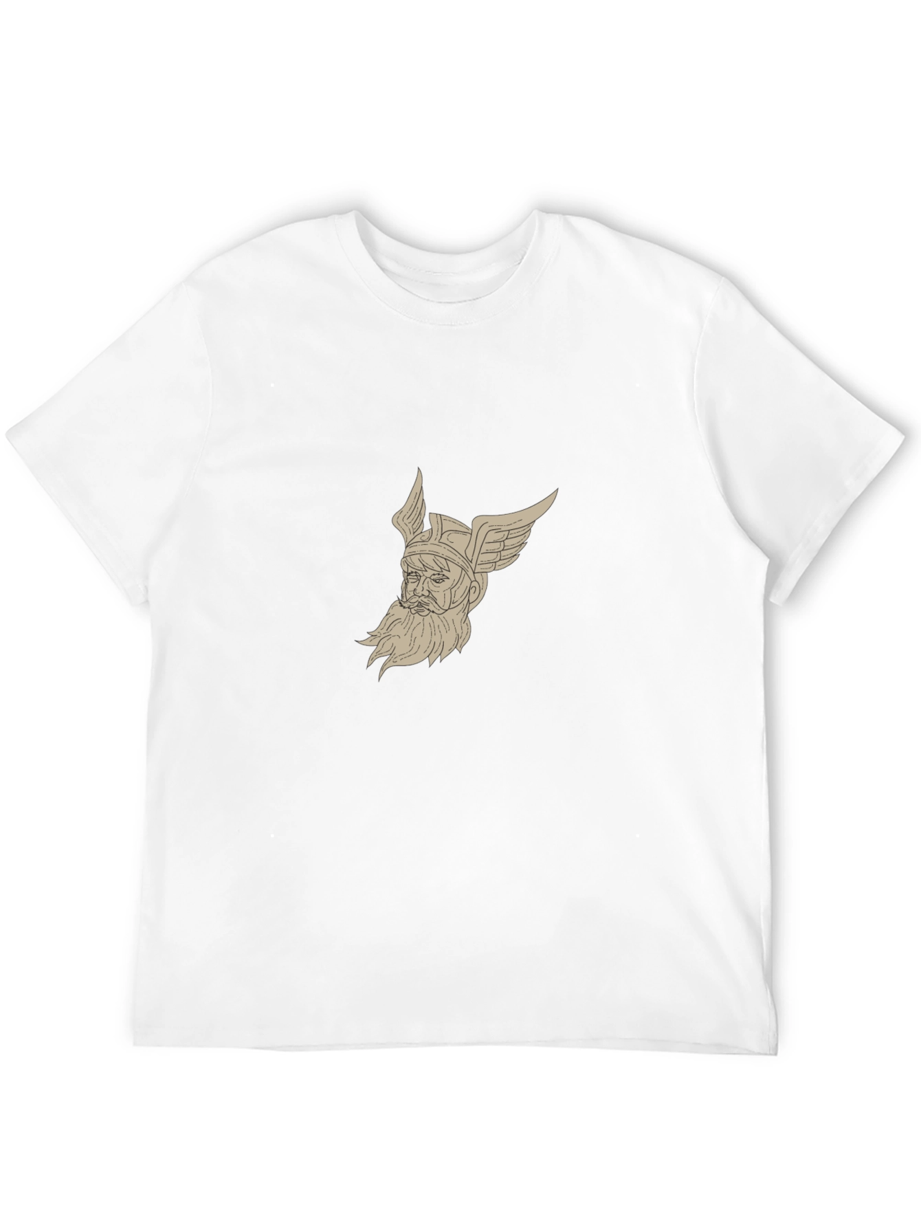 Viking Warrior Graphic Tee - Black Cotton Blend