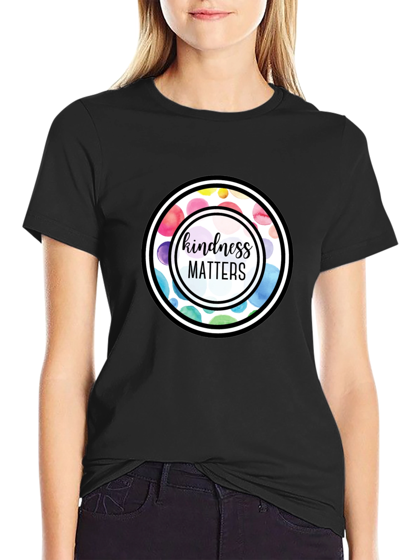 Kindness Matters Graphic Tee - Black