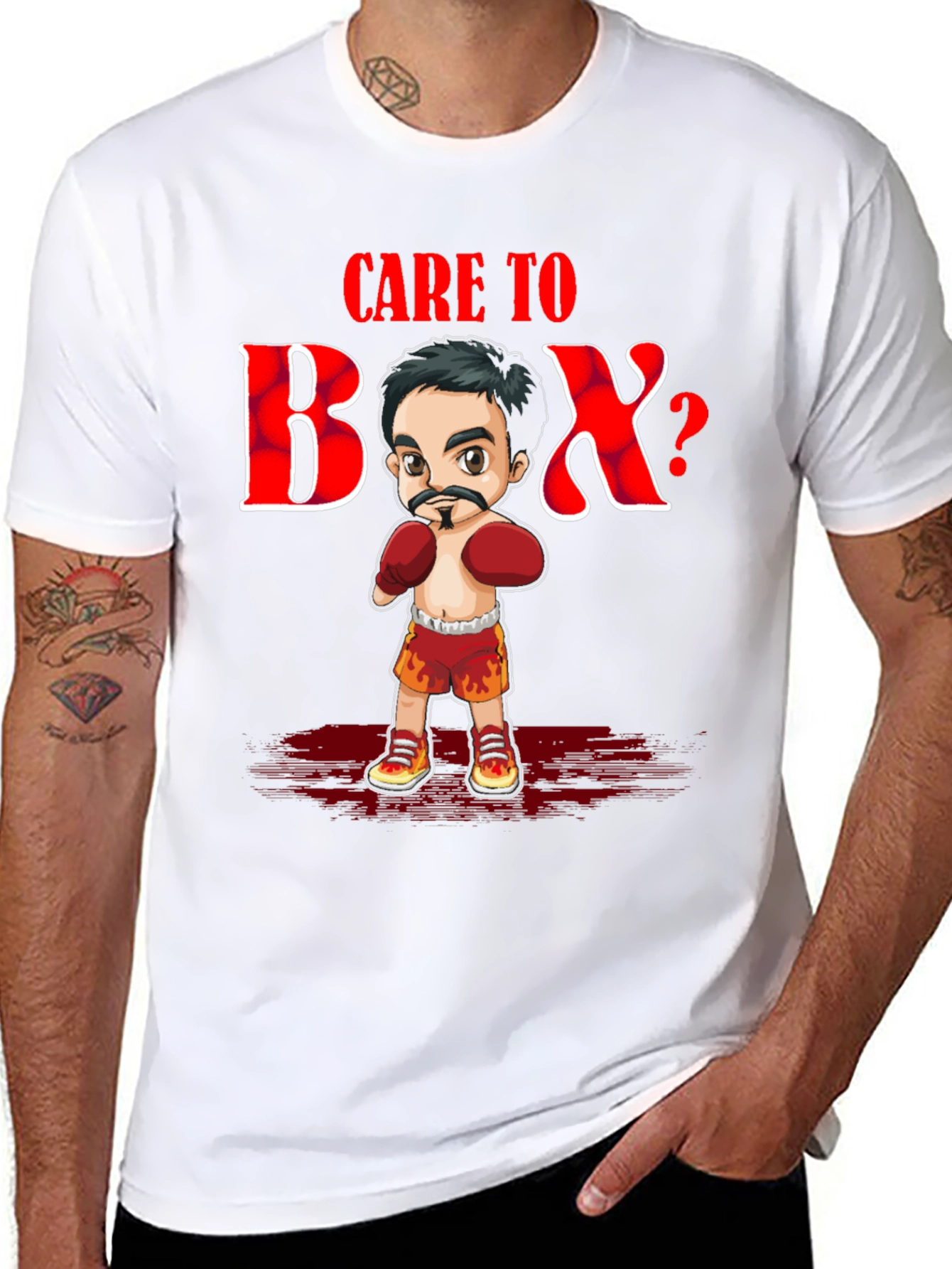 Care To Box T-Shirt - Black Graphic Tee