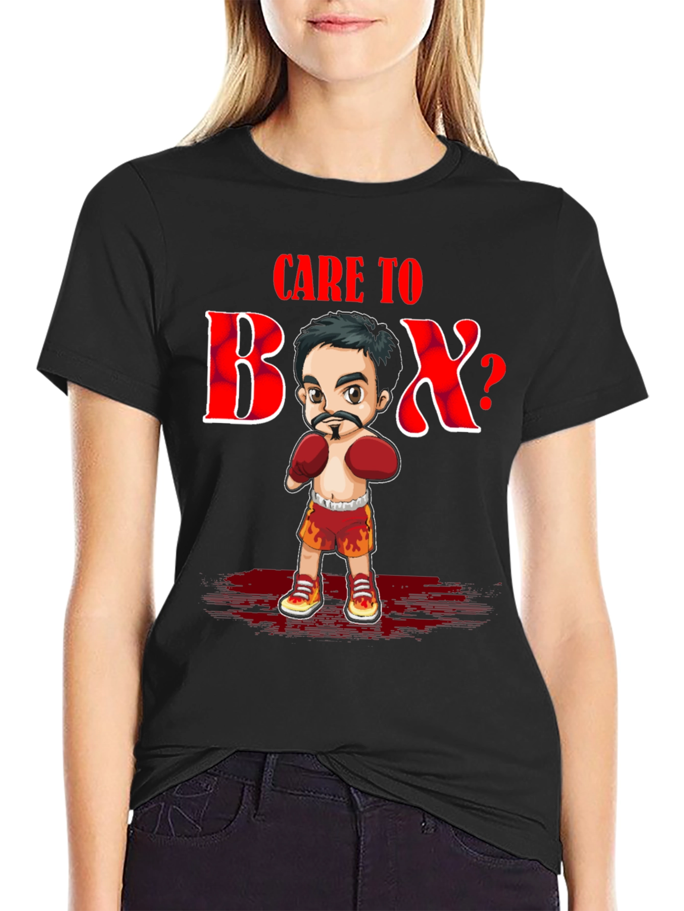Care To Box T-Shirt - Black Graphic Tee