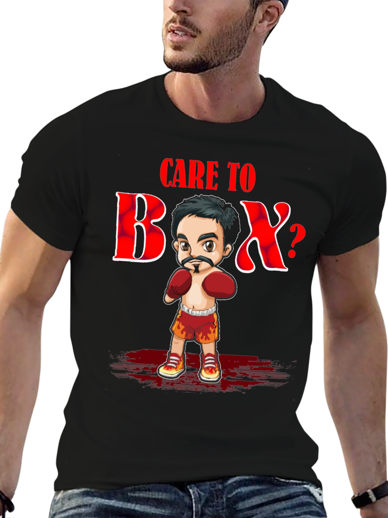 Care To Box T-Shirt - Black Graphic Tee