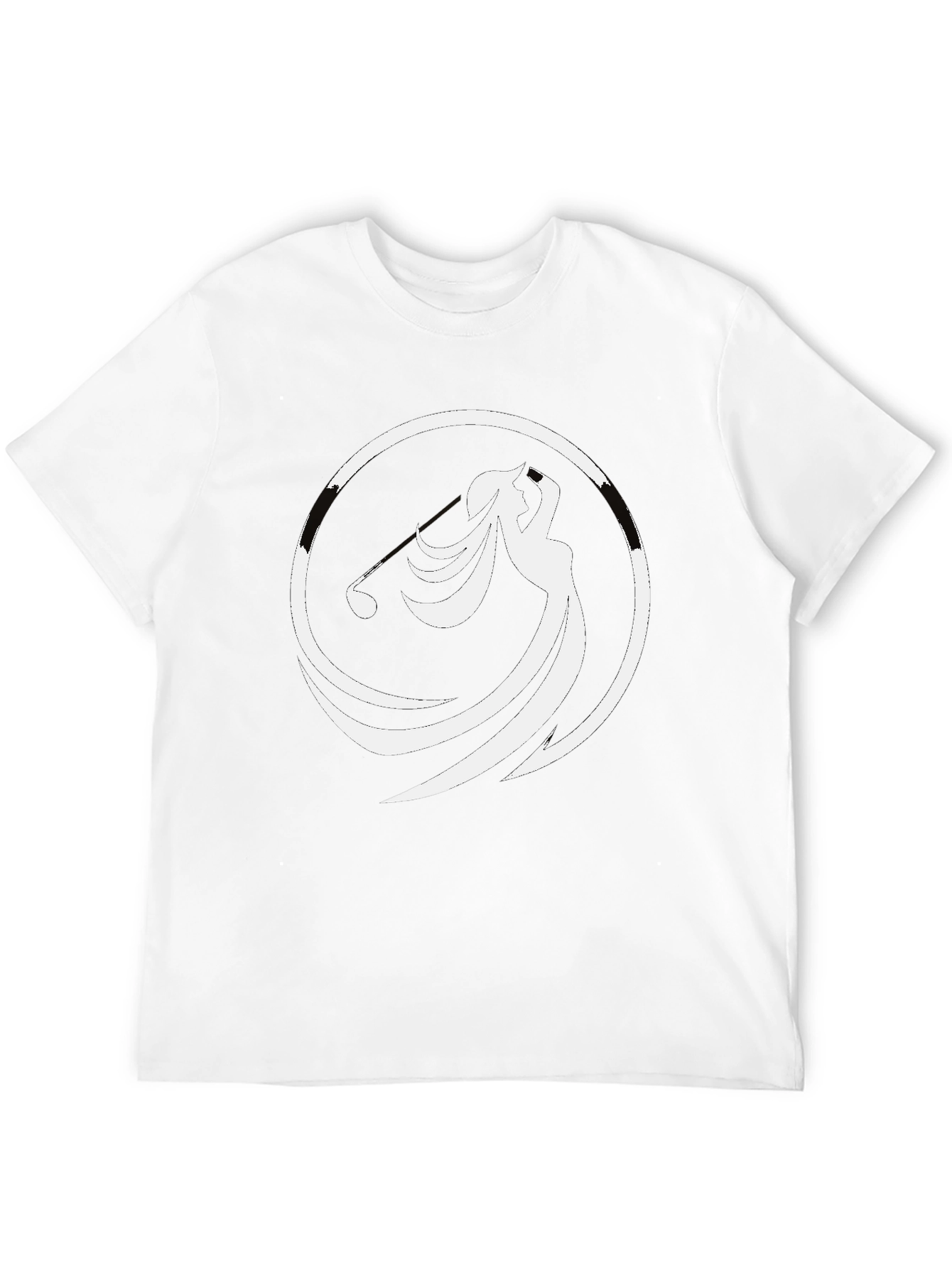 Ladies Golf Silhouette Black Tee