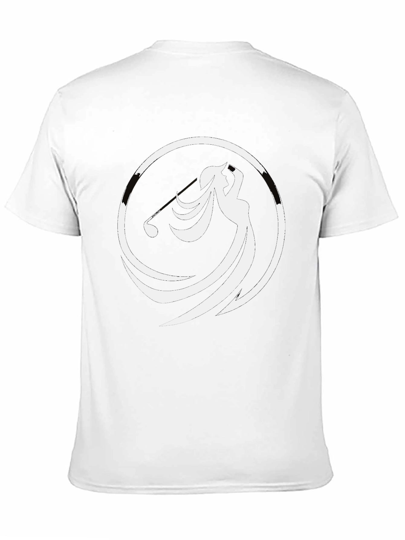 Ladies Golf Silhouette Black Tee