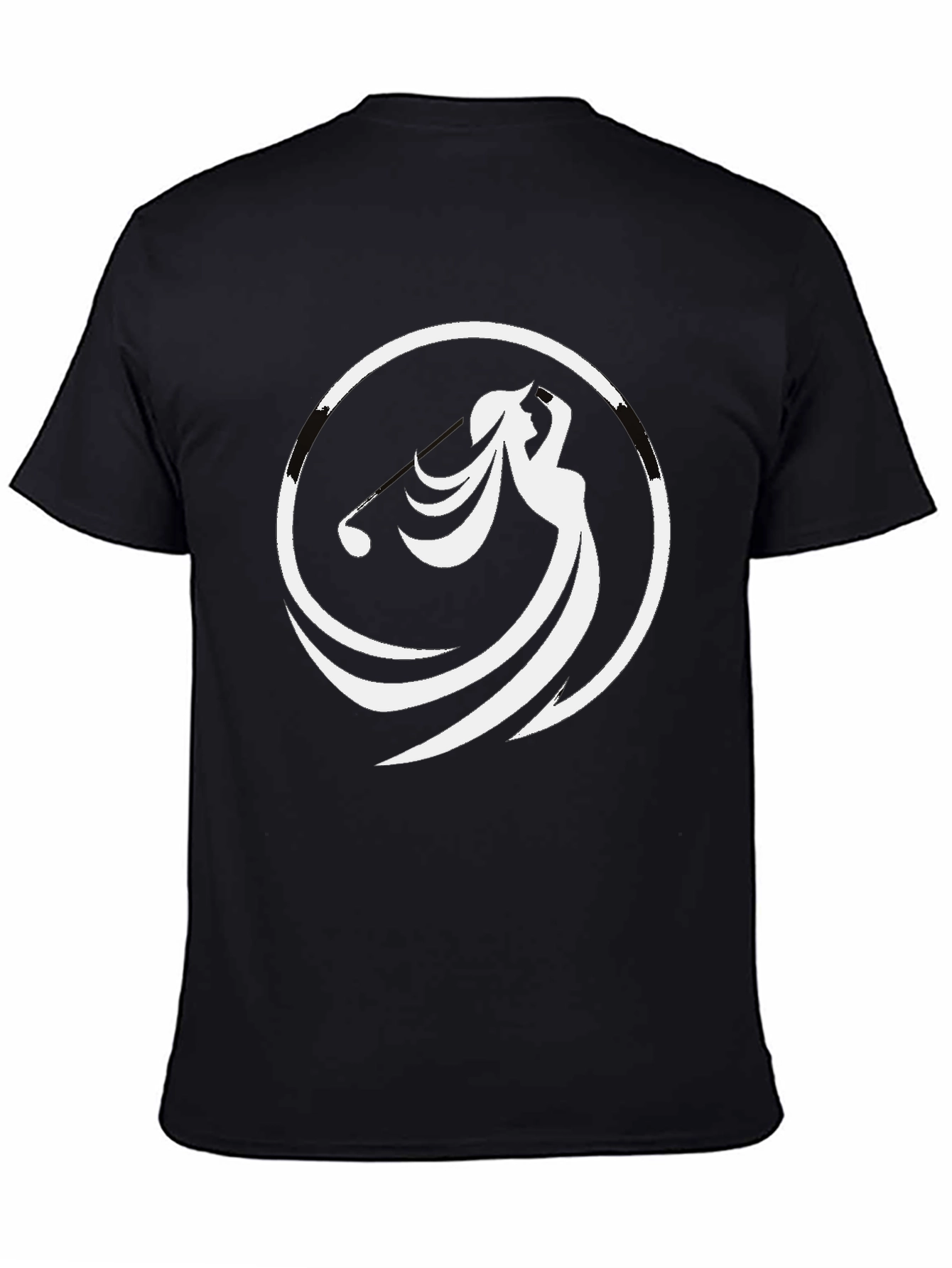 Ladies Golf Silhouette Black Tee