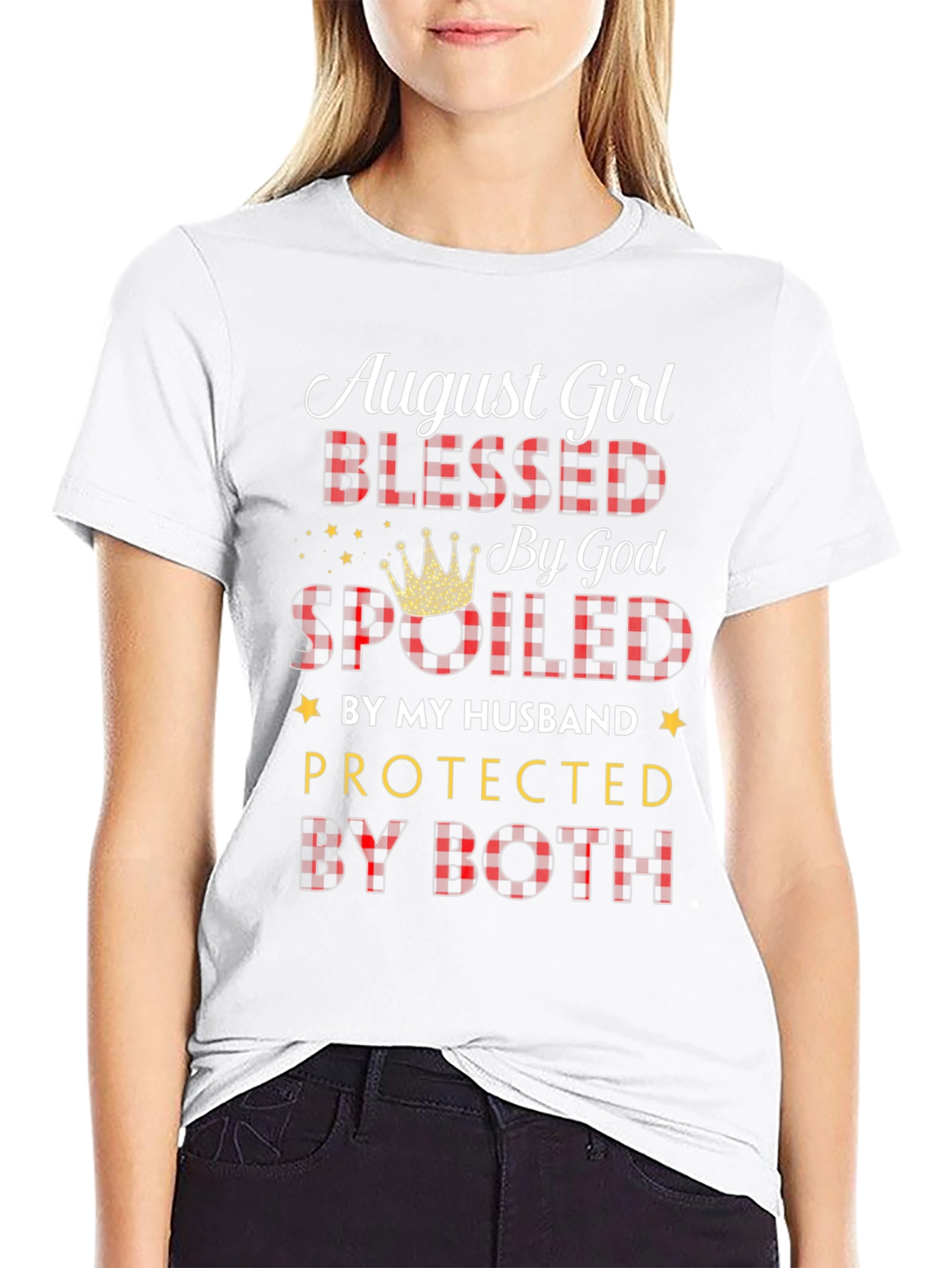August Girl Blessed by God T-Shirt