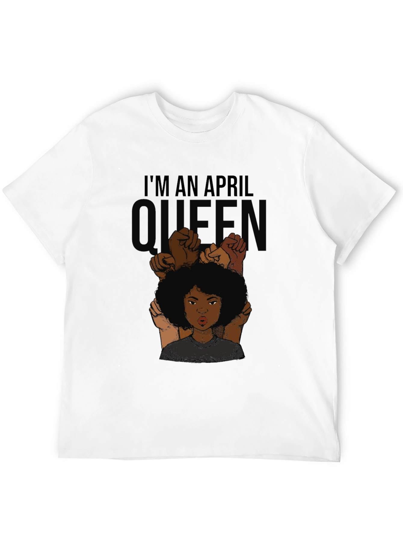 April Queen Graphic T-Shirt - Black